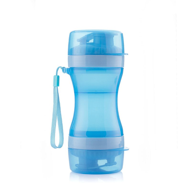 Botella con Depósito de Agua y Comida para Mascotas 2 en 1 Pettap - Pequiti