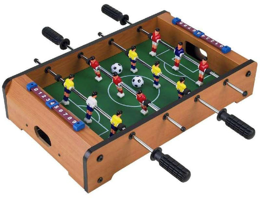 Mini futbolín ideal para espacios pequeños
