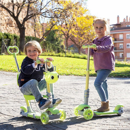 Patinete con cesta delantera
