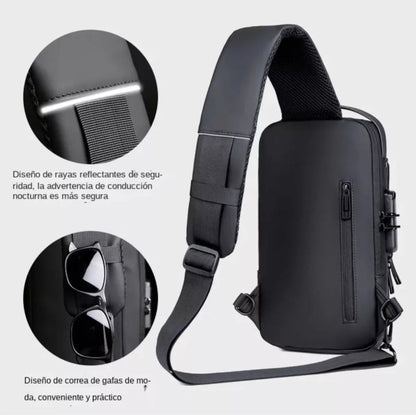 Bandolera Mochila Antirrobo Hombre SecurePack™ - Pequiti