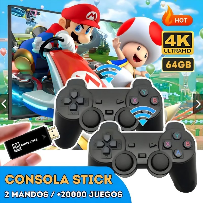 Consola Game Stick (+10.000 Juegos Incluidos) - Pequiti