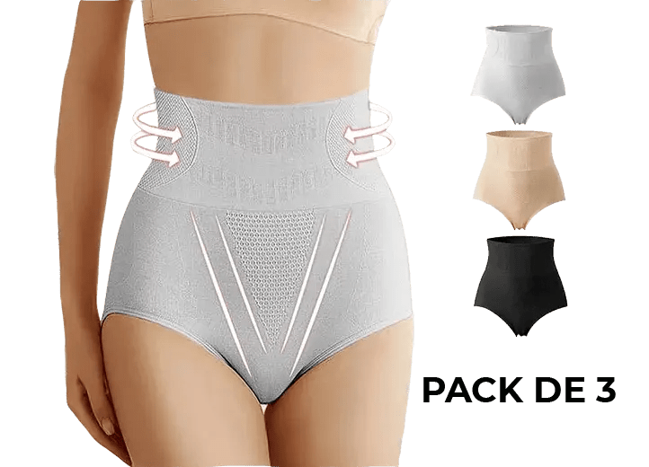 Pack de 3 Bragas Faja Moldeadora Push Up - Pequiti