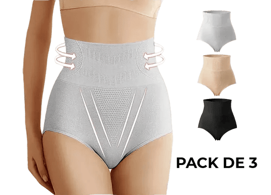 Pack de 3 Bragas Faja Moldeadora Push Up - Pequiti